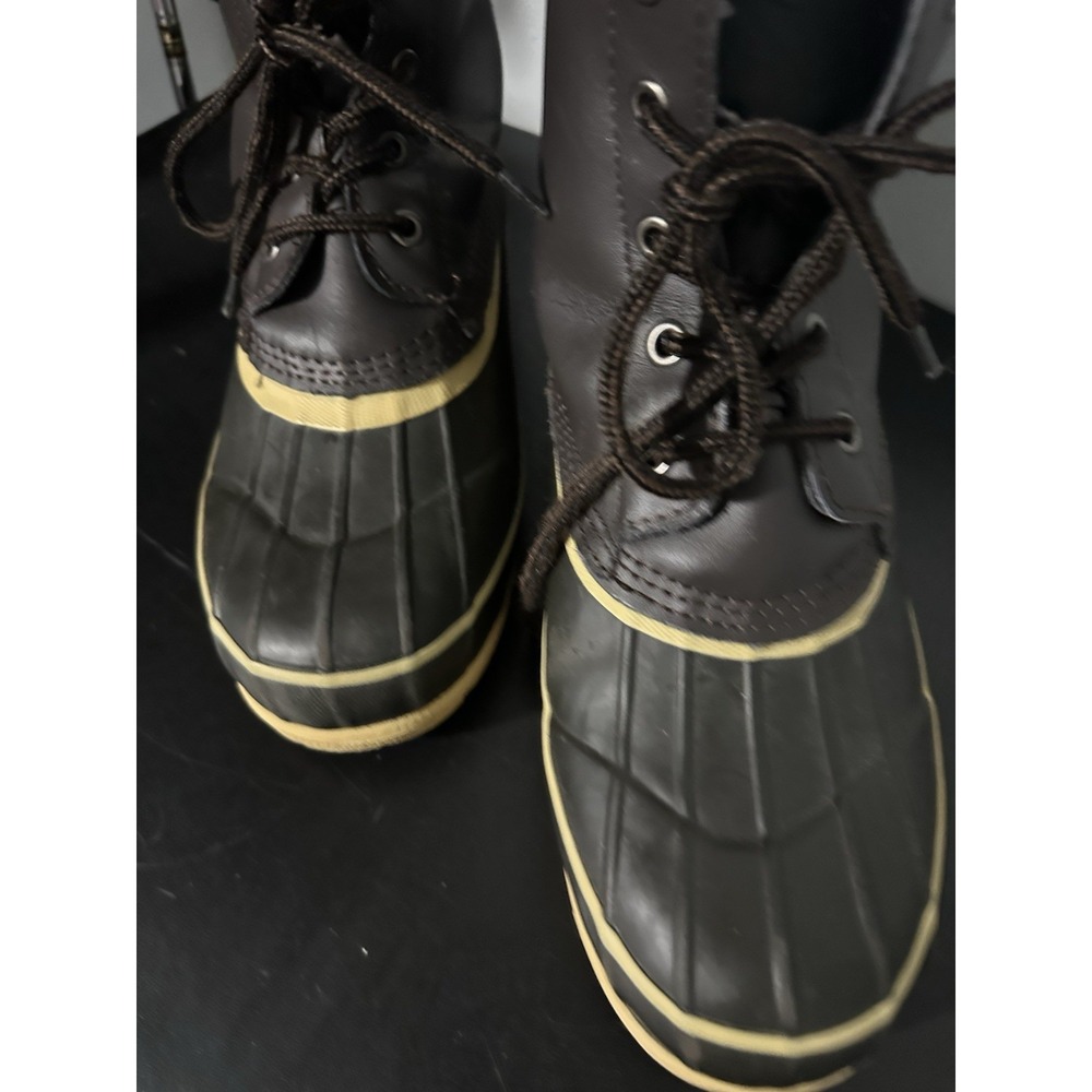 Totes Waterproof Duck Boots Mens Leather Upper Thermolite Size 11 - Picture 2 of 9